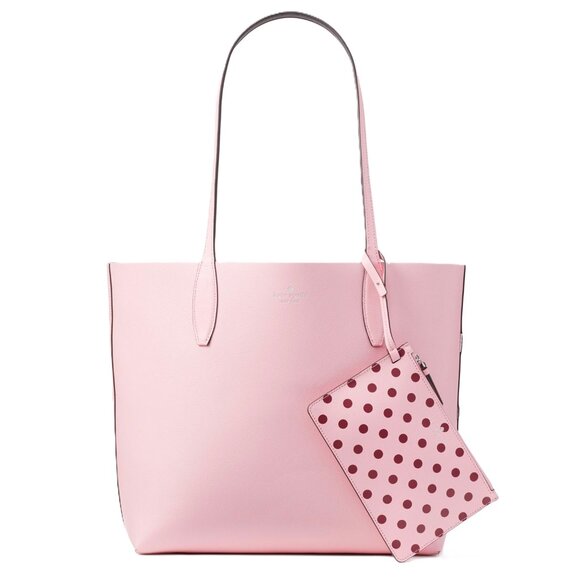 NWOT Kate Spade Leather Arch Love Birds Large Reversible Tote Bag w/ Pouch - Picture 3 of 12